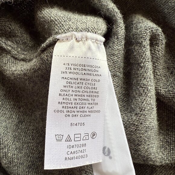 LOFT gray long sleeve crew neck pullover stretchy soft sweater women's size XS - Picture 8 of 8